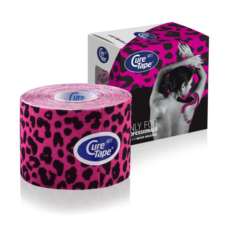 curetape-classic-art-kinesiology-tape-product-leopard-pink-and-black-printed-pattern-design-5cm-x-5m-1-single-roll-with-box-packaging-lr-image