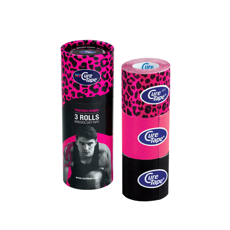 curetape-mycuretape-cylinder-kinesiology-tape-product-art-leopard-pink,-classic-pink,-and-black-5cm-x-2
